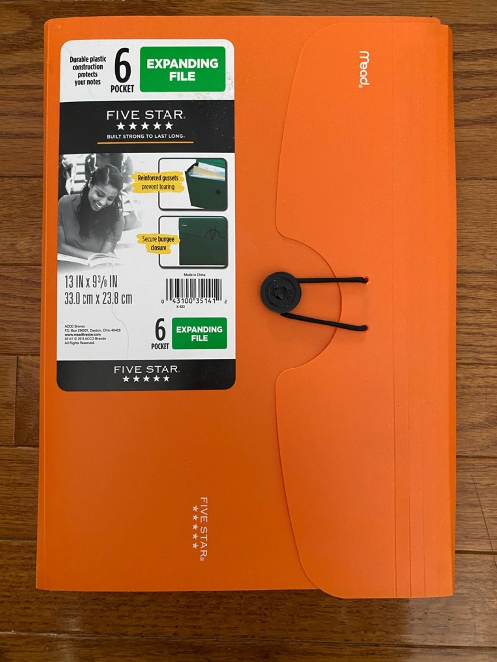 Five Star 6 Pocket Plastic Expanding File